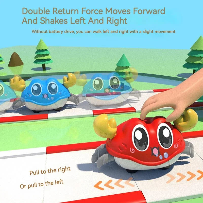 Crawling Crab Tummy Time Toy with Music and Motion
