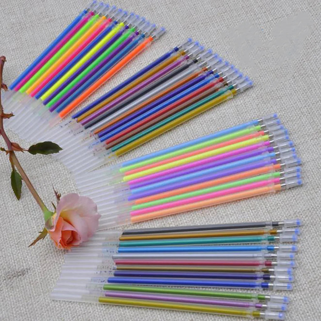 Gel Pen Refills Set – Glitter, Metallic & Neon Ink