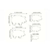 A set of pig-shaped stainless steel cookie cutters in various sizes.