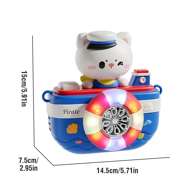 Bubble Blowing Camera Toy with Lights & Music