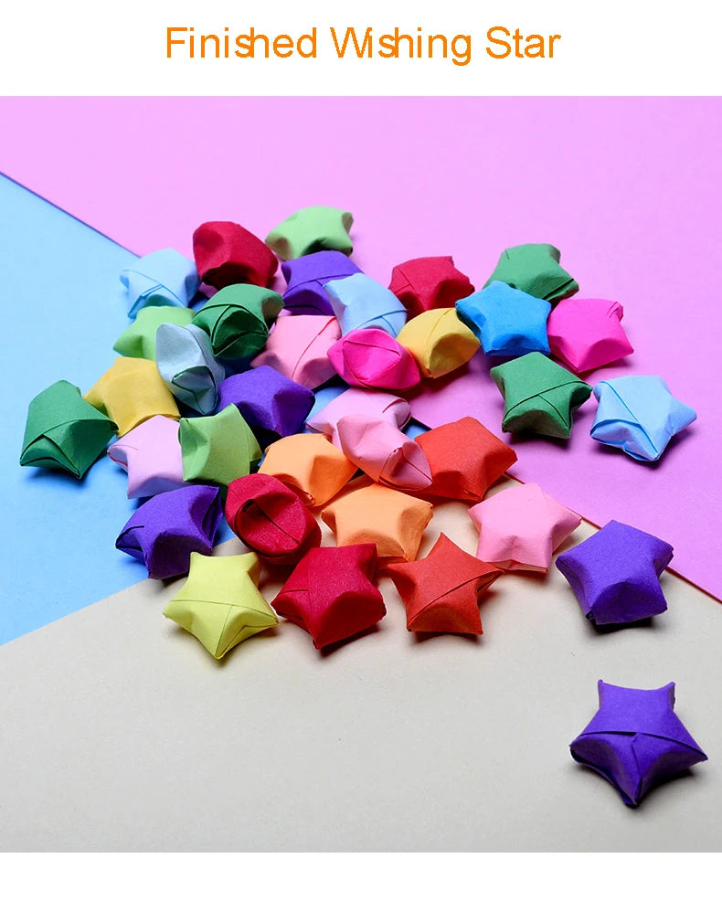 540 Double-Sided Origami Star Strips in 27 Colors for Crafting and Decoration