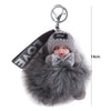 Kawaii Plush Keychain with Sleeping Baby Design