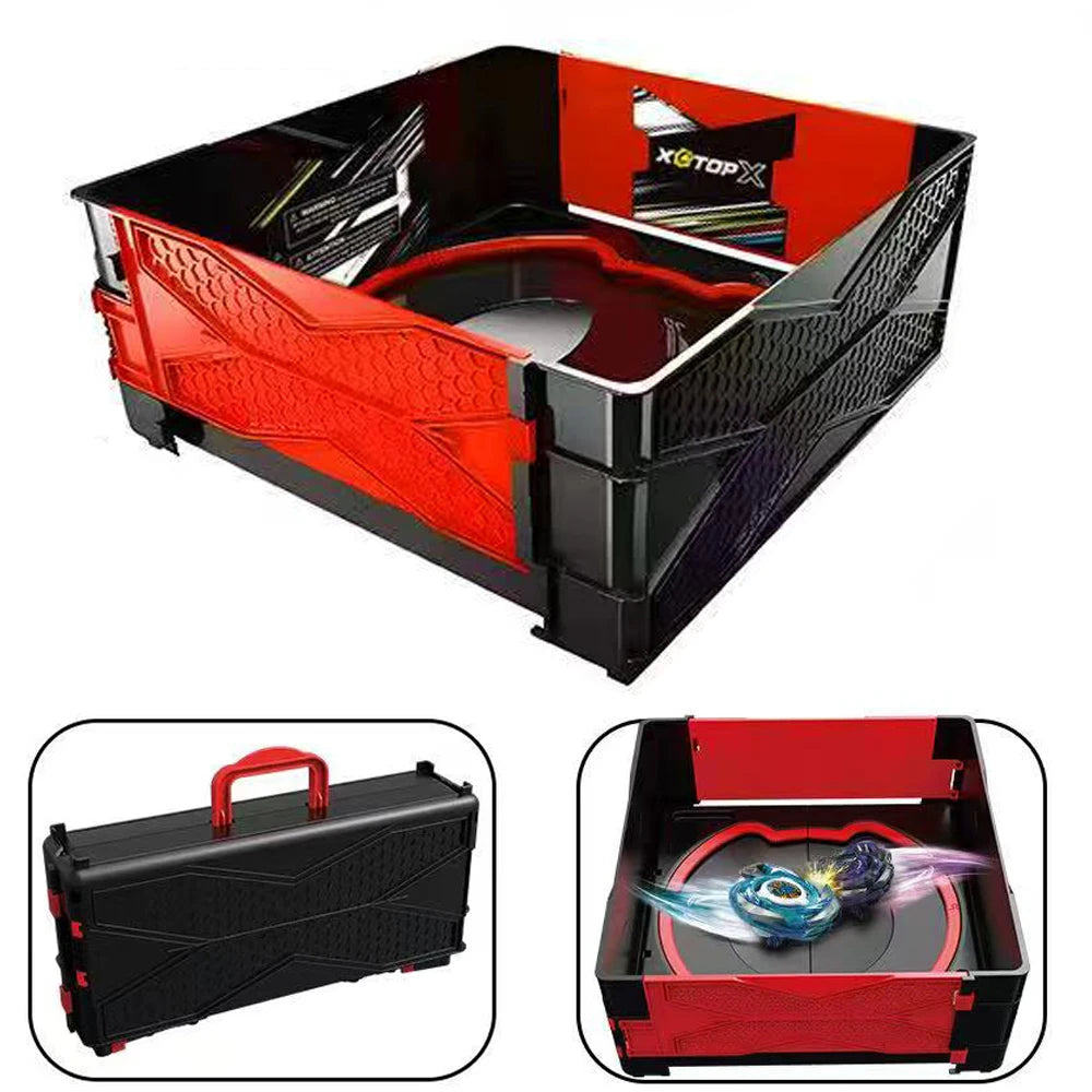 Foldable Spinning Top Battle Arena with Carrying Handle