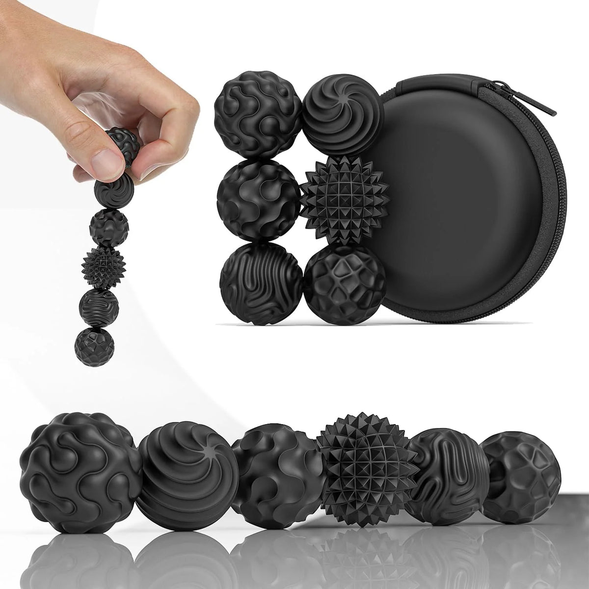 Magnetic Sensory Fidget Balls with Silicone Shell
