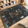 Cartoon City Traffic Play Mat for Kids – Soft & Anti-Slip Decorative Floor Rug