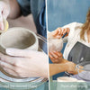 Compact Pottery Wheel Craft Kit with Tools and Paints