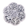 A clear plastic container filled with various self-adhesive moving eyes for crafts and DIY decorations.