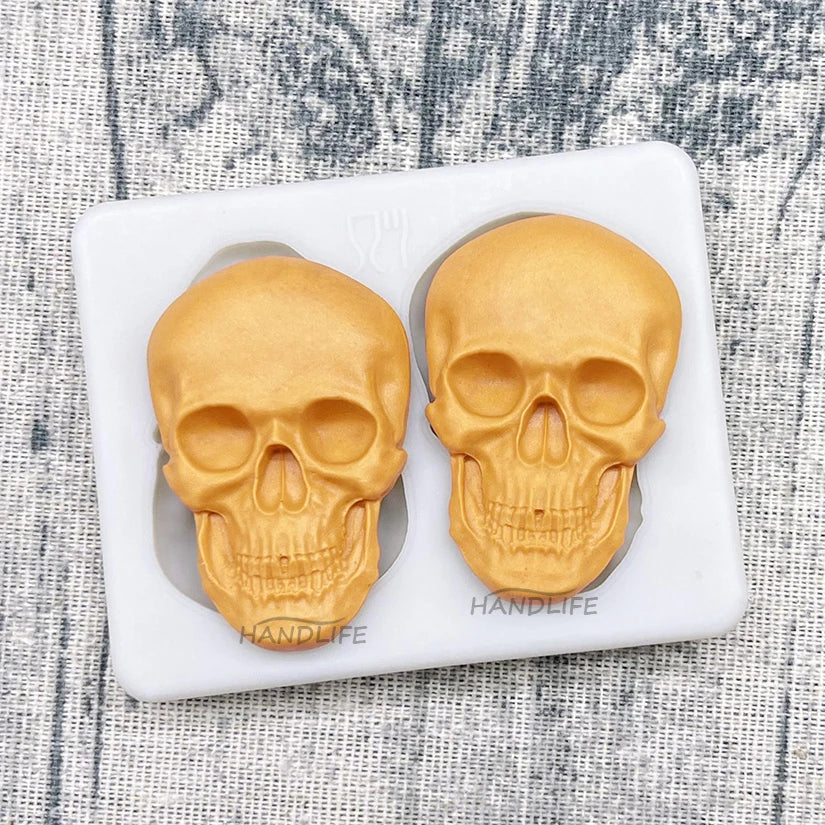 Skull Silicone Cake Mold for Halloween Baking and Sugarcraft