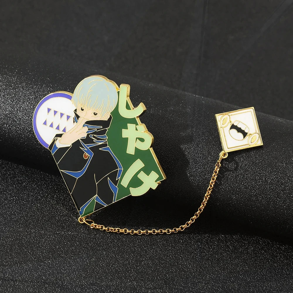 Jujutsu Kaisen Enamel Badge Set with Chain