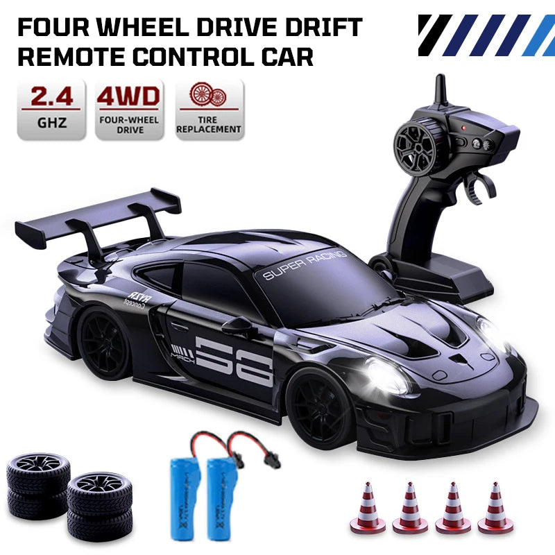 4WD High-Speed RC Drift Truck with LED Lights
