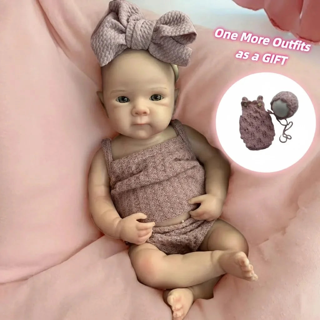 Handmade Silicone Reborn Baby Doll with Two Outfits
