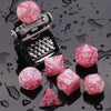Plum Flower Polyhedral Dice Set (7 Pieces)