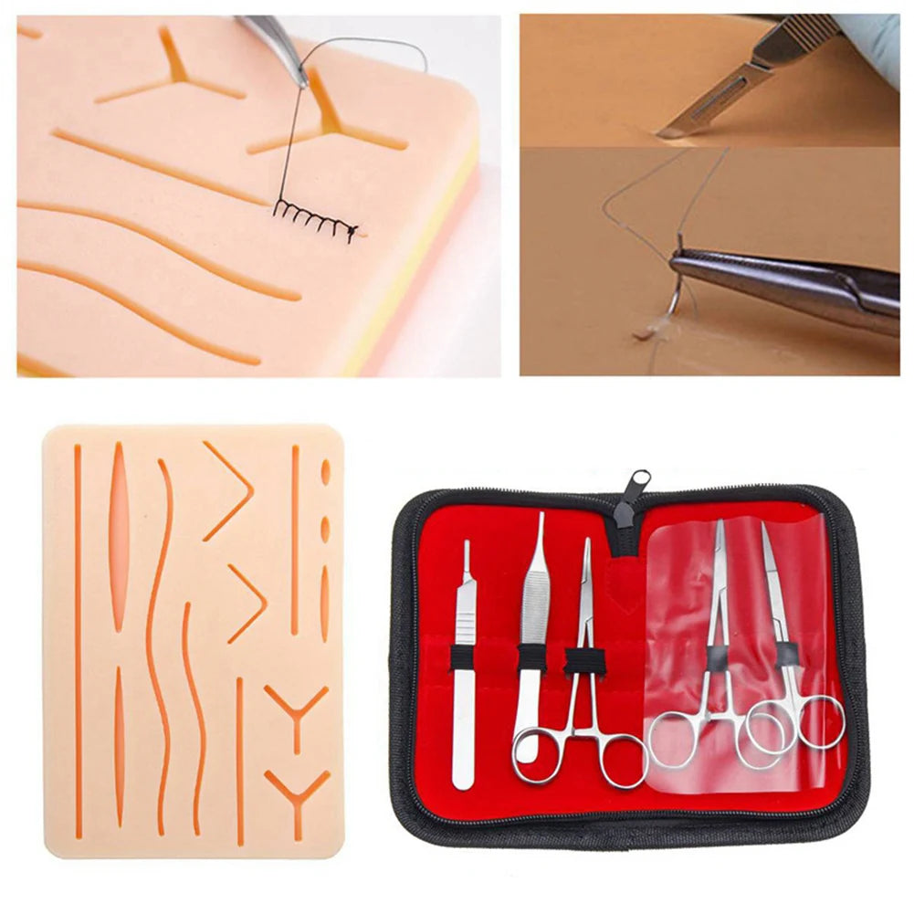 Suture Practice Kit with Reusable Skin Pad for Medical Training