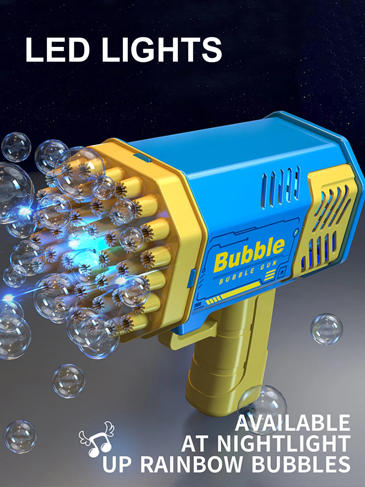 Electric Automatic Bubble Gun with 40 Holes