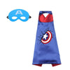 A blue superhero mask and a matching blue cape with a red star emblem