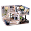 DIY Wooden Dollhouse Kit with Miniature Furniture – 3D Puzzle Craft Set