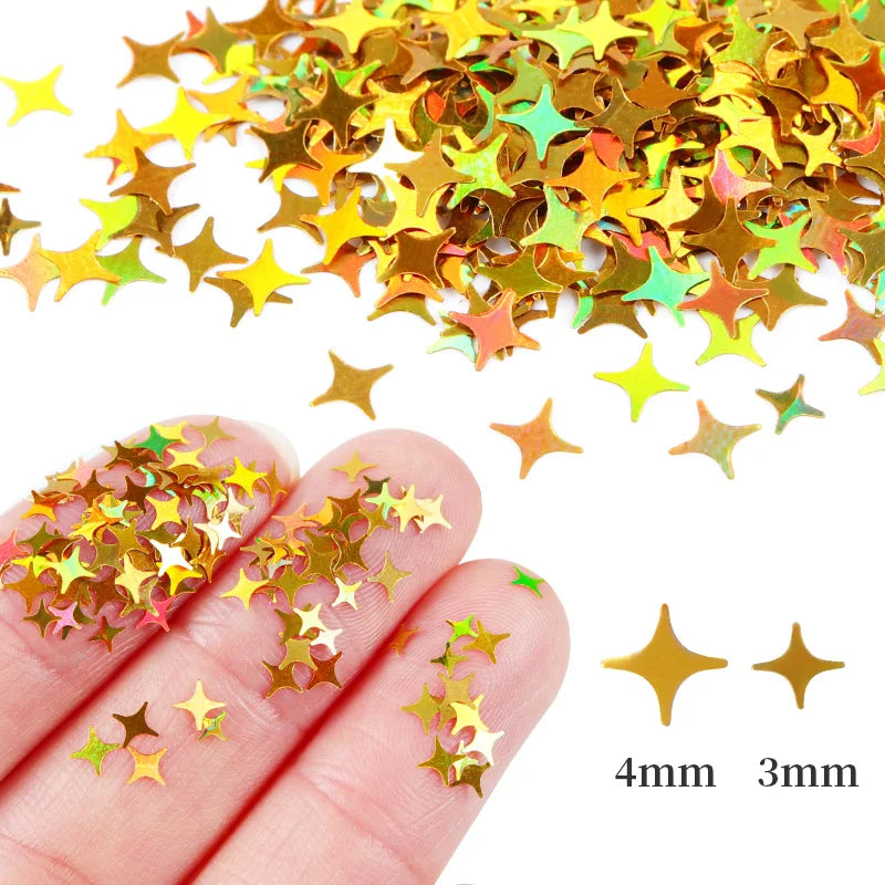 Shimmering Star Resin Sequins for DIY Crafts