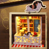 DIY Miniature Wooden Dollhouse Kit with LED Lights and Furniture