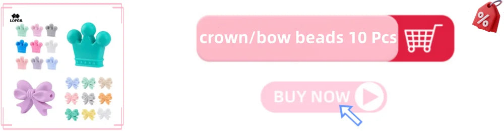 Crown Shaped Silicone Beads for DIY Jewelry & Teethers