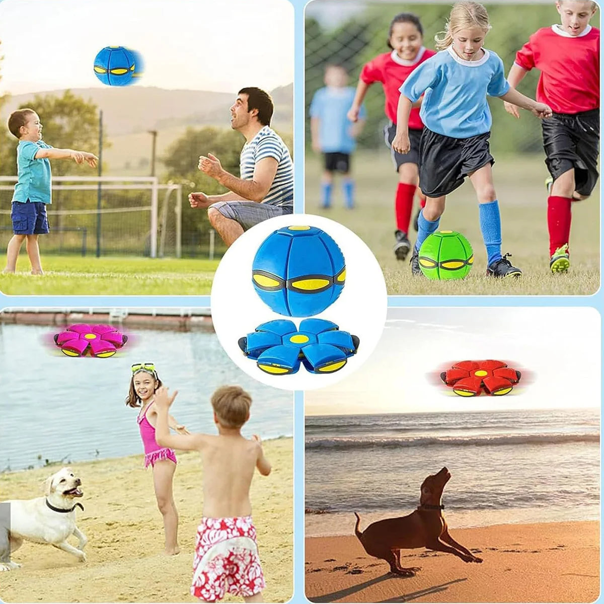 Magic Flying Saucer Bouncing Ball for Dogs and Kids