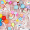 Colorful Plastic Cake Toppers for Birthday Parties & Desserts