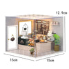 DIY Wooden Miniature Dollhouse Coffee Shop Kit