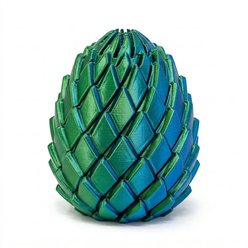 3D Printed Dragon Egg Stress-Relief Toy — Deformable Desk Ornament