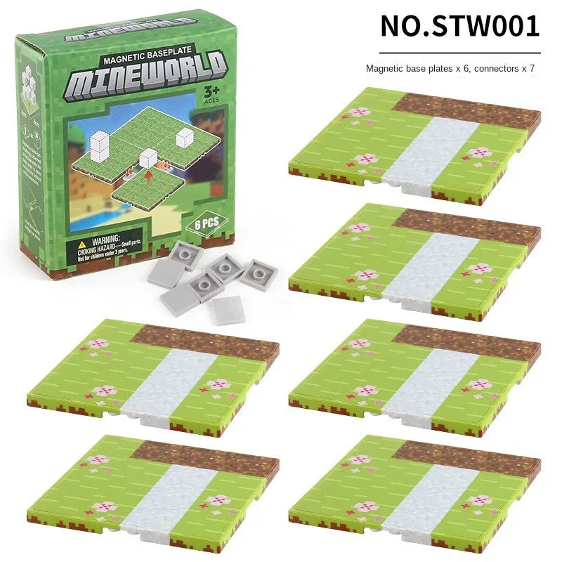 Magnetic Building Block Base Plates for Creative Play