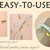 A collection of gold-toned magnetic jewelry clasps and findings for starting or repairing necklaces and bracelets.