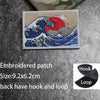 3D Embroidered Surfing Wave Patch with Octopus Design