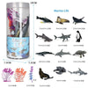 Miniature Animal & Dinosaur Figurines in Storage Container