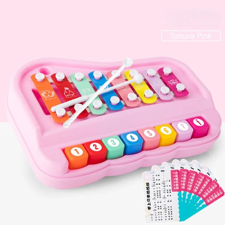 Montessori Wooden Xylophone for Toddlers – 8-Tone Musical Toy for Ages 0-3