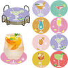 DIY Diamond Art Coaster Set with Holder - Acrylic Mandala Design, 8 Pieces