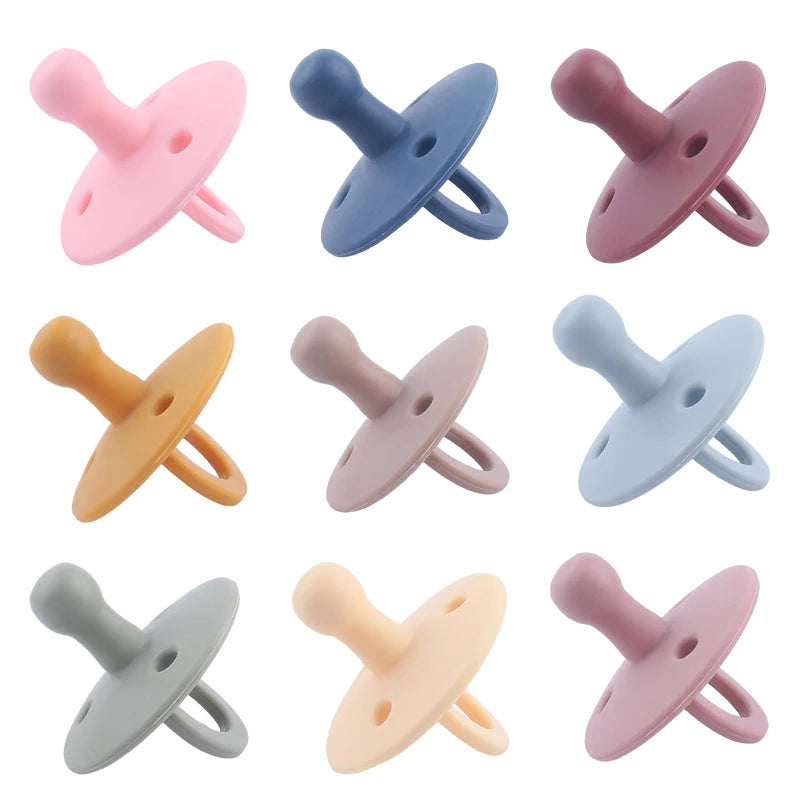 Soft Silicone Baby Pacifier with Clip Chain