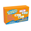 An orange box titled Word Family Build Book featuring spelling skills phonics skills and vocabulary for early readers.