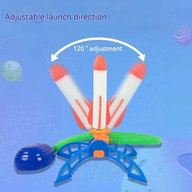 Glowing Stomp Rocket Launcher for Kids – Outdoor Step-to-Launch Toy with Soft Foam Tip
