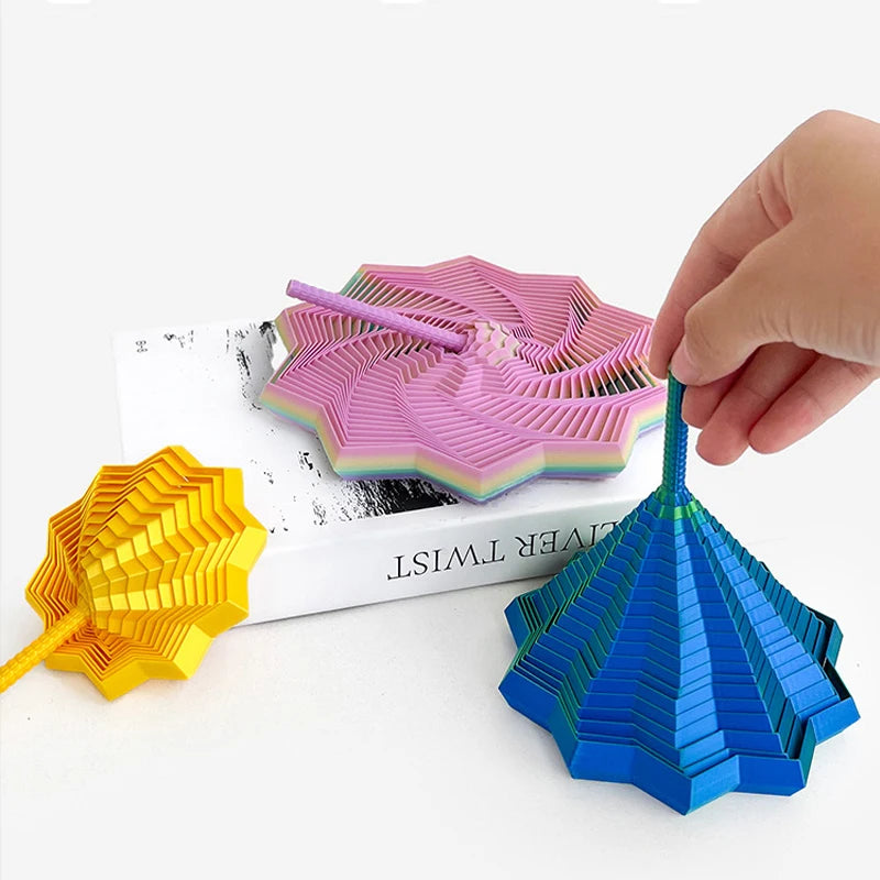 Optical Illusion Fidget Star – 3D Hexagon Spinner for Stress Relief