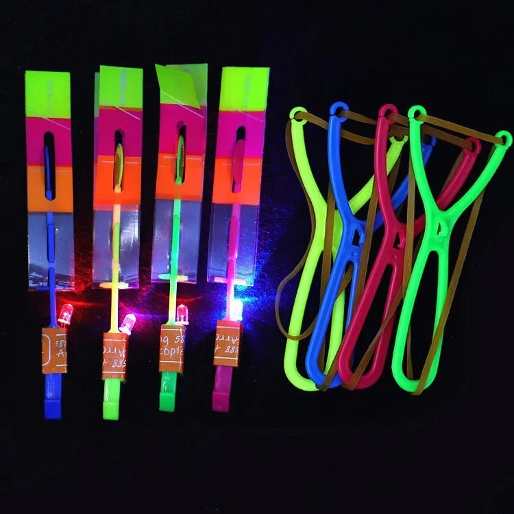 Glowing Dragonfly Slingshot Toy with LED Arrows