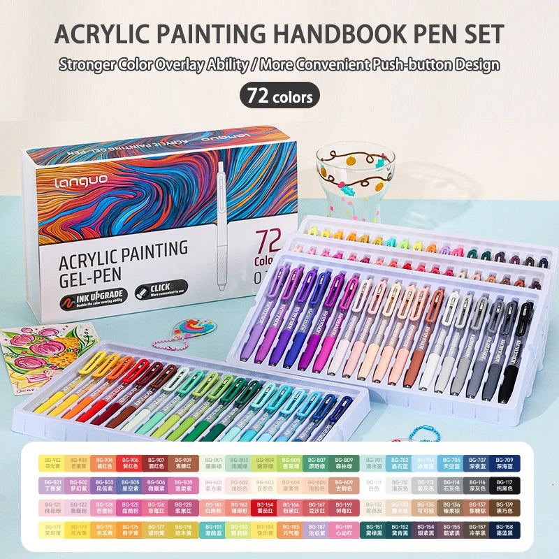 12 Color Acrylic Gel Pen Set