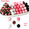 15mm Printed Silicone Beads Value Pack – 20 Pieces for DIY Jewelry & Crafts