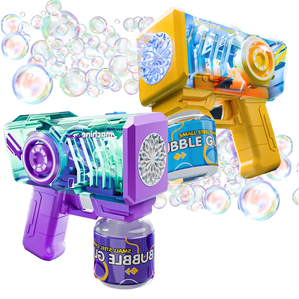 LED Bubble Gun Toy for Kids with Color-Changing Lights