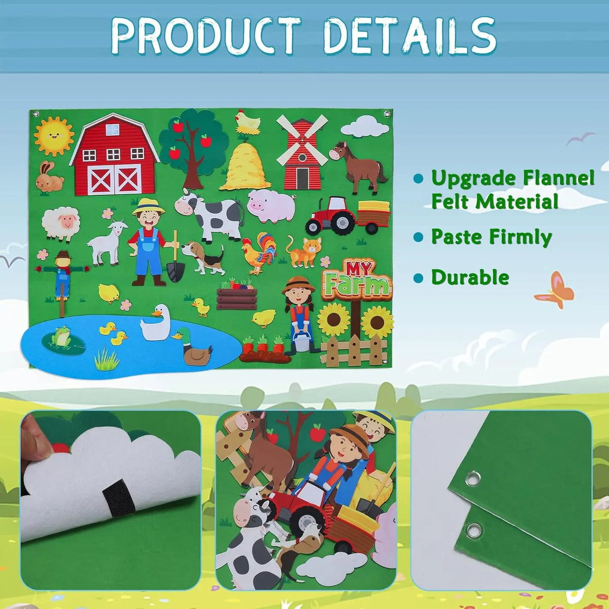 Zoo Animals Felt Board Storytelling Set for Kids