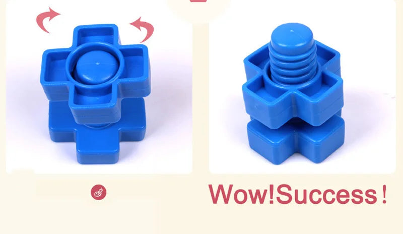 Screw Building Blocks Set – Montessori Nut & Bolt Shape Toys for Kids