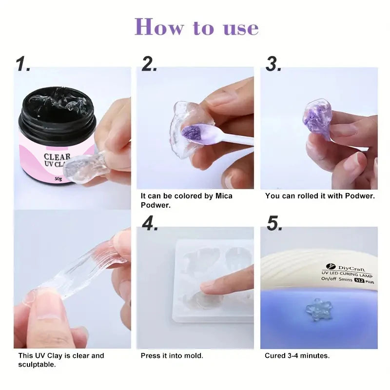 Crystal Clear UV Resin for Jewelry, Molds, and Miniature Crafts