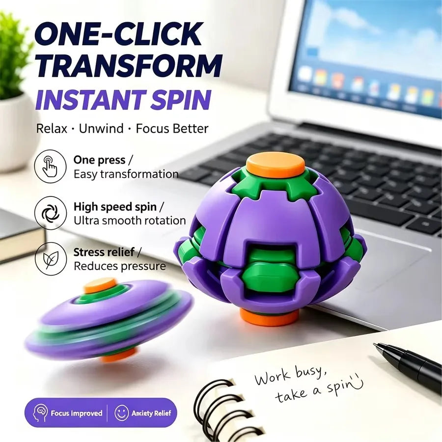 Fidget Gear Ball – Smooth Rotating Stress Relief Desktop Toy