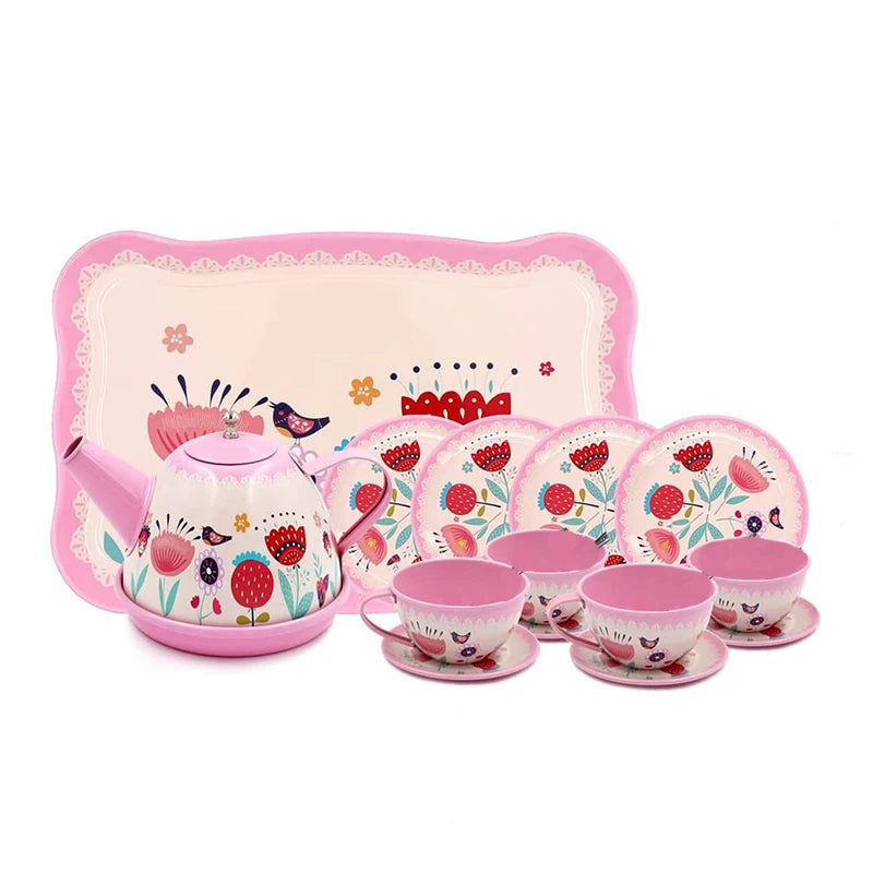 Kids Pretend Play Tea Set with Accessories