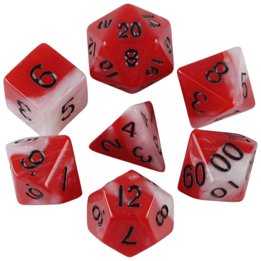 Polyhedral Dice Set (7 Pieces) for Tabletop RPGs