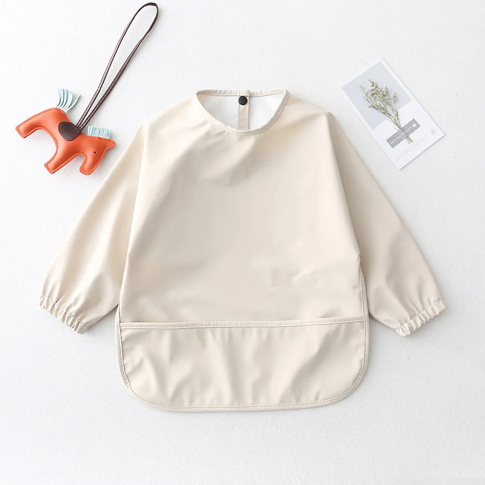 Long-Sleeve Waterproof Baby Bibs for Toddlers