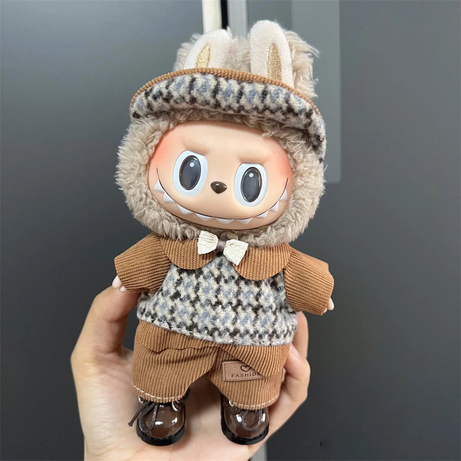 Fashion Doll Outfit Set for 15/17cm Labubu Figures