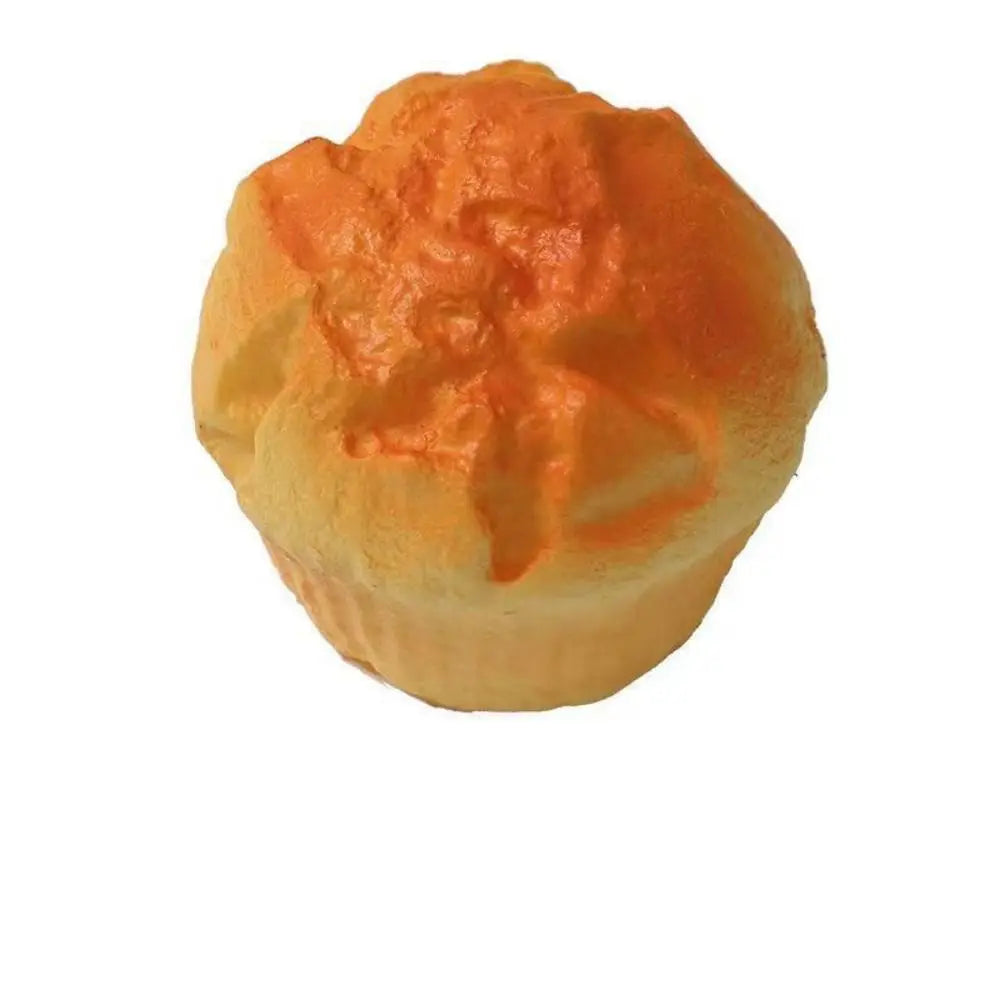 A golden-brown bread squeeze toy used for stress relief and sensory play.